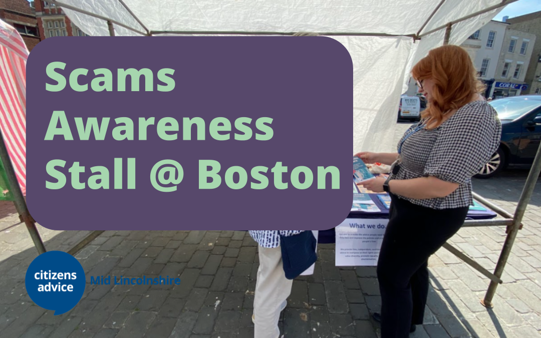 Scams Awareness Stall at Boston Marketplace