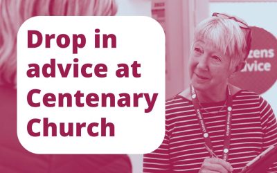 Drop in advice at Centenary Church, Boston